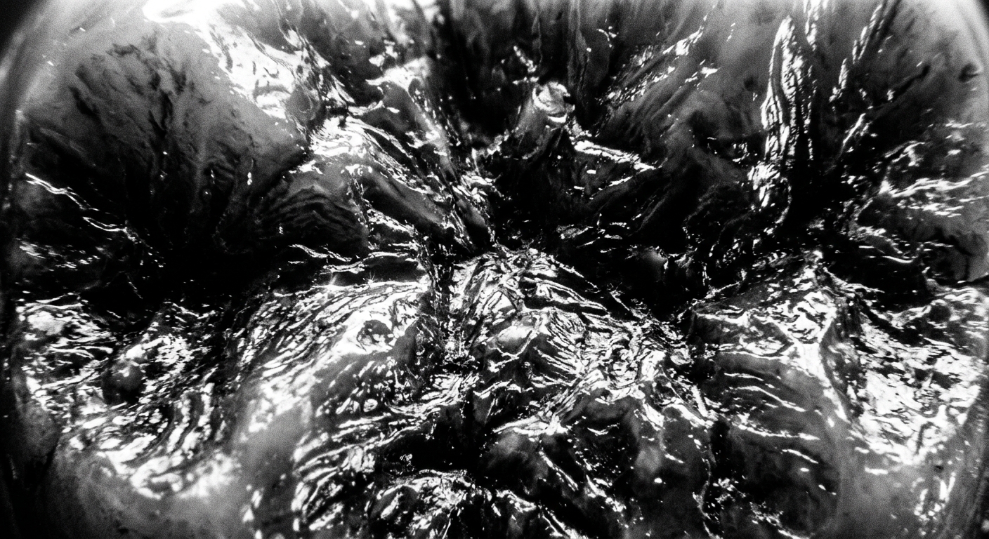 Abstract macro of enamel surface texture. AI-generated demonstration, not real patients.
